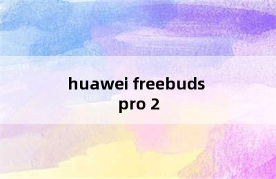 huawei freebuds pro 2